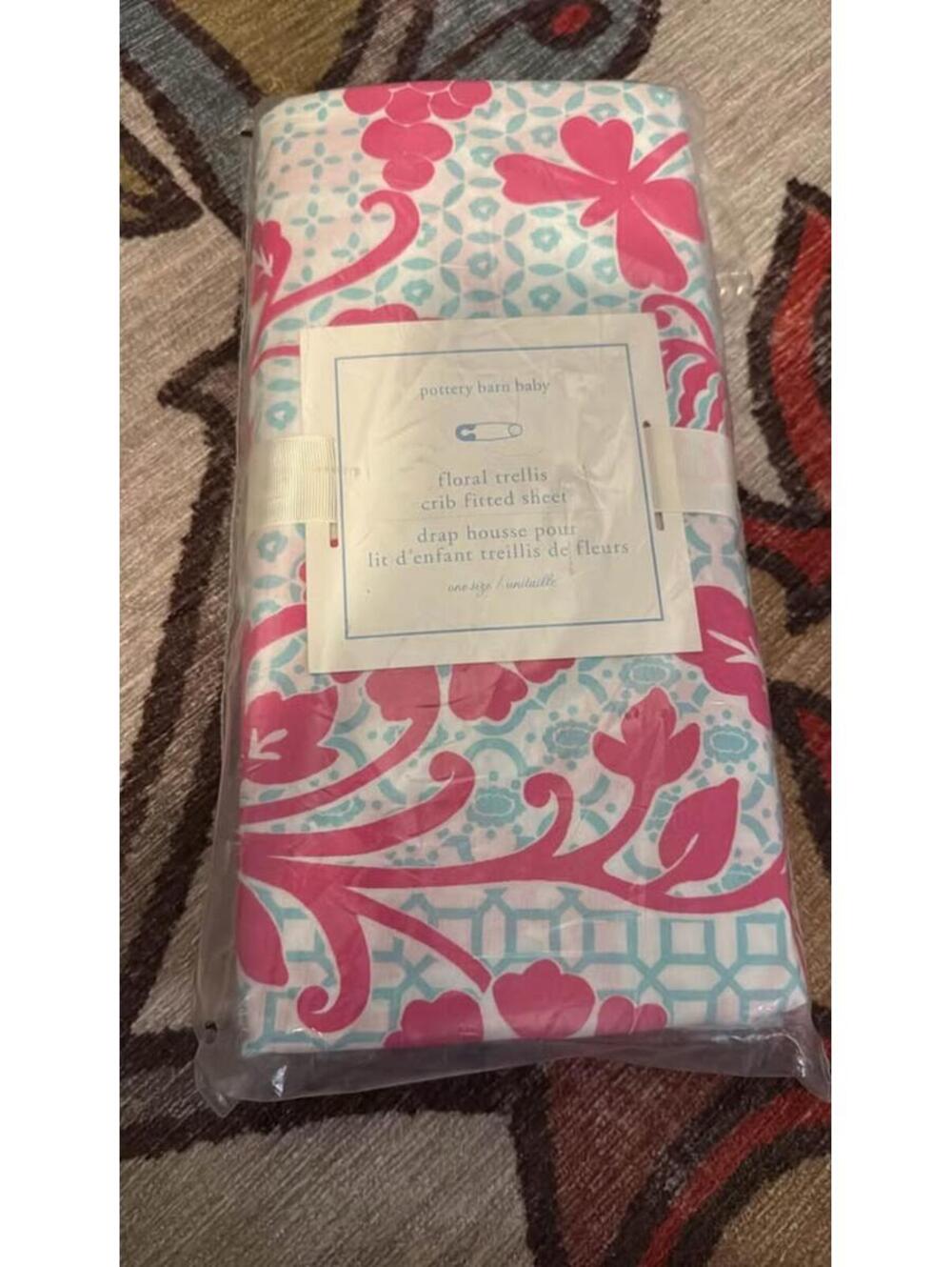 Pottery barn kids NWT crib sheet floral